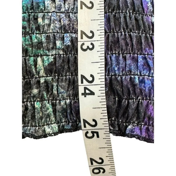 Christopher & Banks Women’s‎ Medium Purple & Blue Multicolored Satin Blouson Top - Picture 4 of 5